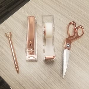 Rose Gold Desk Accessories